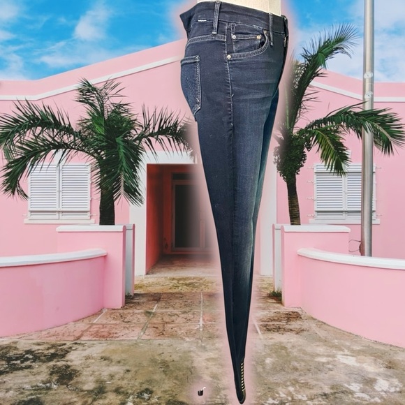 NWOT MOTHER Denim ‘High Waisted Looker’ Skinny Jeans in “Coffee, Tea or Me?” 25 - Picture 15 of 16